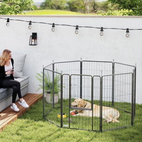 Eight panel dog playpen - eight-panel,