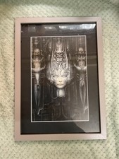 Vintage  Framed  H R GIGER BIOMECHANICS , 1970s RARE DELUXE FRAMED ART PRINT