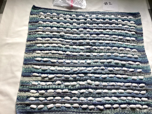 Hand knitted blue green - hand, blue/green