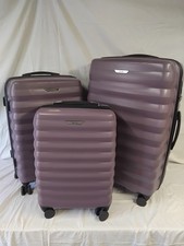 ROCK Berlin - Purple 3 piece luggage set - Double wheels/lined interior