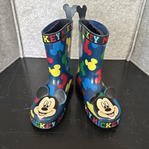 Mickey mouse blue welly boots - blue,