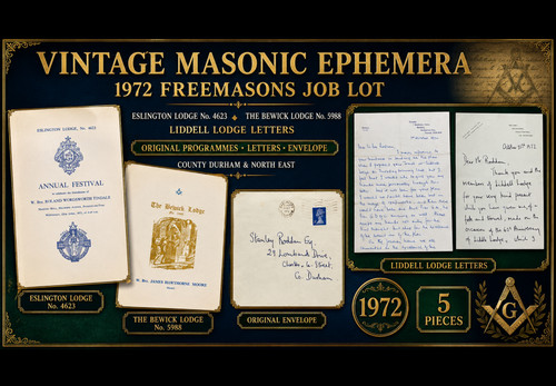 1972 masonic ephemera job - ephemera,