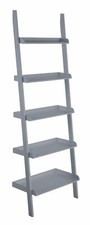  Jessie Ladder Shelf - Grey | Leaning Storage Bookcase Display Unit