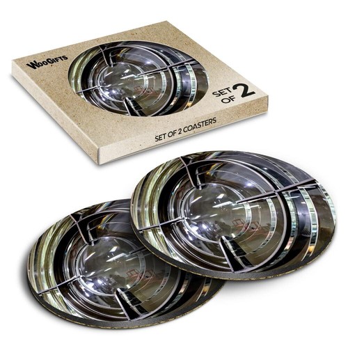Round mdf coaster lighthouse - mdf,