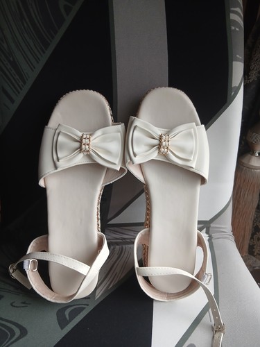 White flatform sandals with - white, a