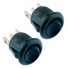 2 x Black Mini Round On-On