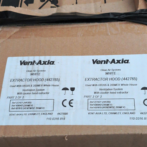 Vent axia white cooker - cooker, hood
