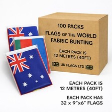 JOB LOT 100  Packs Flags of