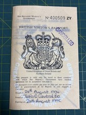 1994 British Visitor’s Passport - Cancelled Francis Shropshire