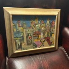 Horacio Farias Tango En San Telmo Oil On Canvas 1997 In Frame  37 X 32 Original