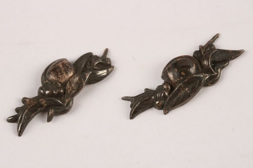 Edo japan antique copper peach - japan,