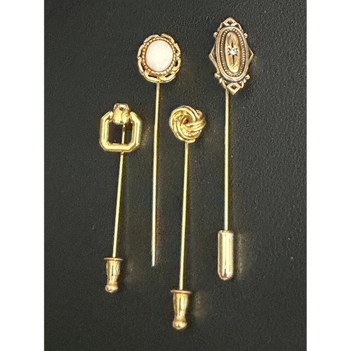 Vintage stick pin lot gold - vintage,