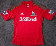 Swansea City Adidas 2012 13 Centenary Away Shirt / Red Green / S Small