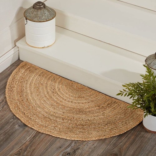 Rug half moon natural - moon, jute