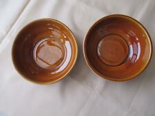 A pair of Denmead Pottery Brown bowls 15.5 cm dia Glazed Vintage
