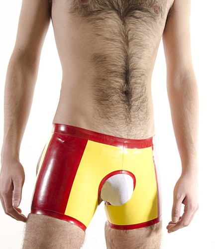 Rubber shorts open front - rubber,