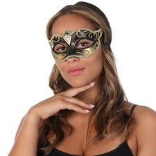 Black Gold Masquerade Mask