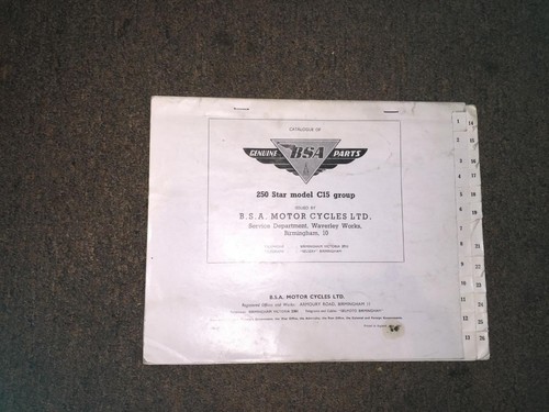Bsa spares catalog 250 - spares,