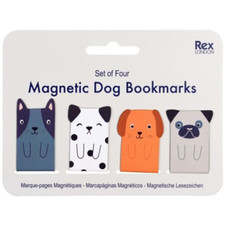 Rex London MAGNETIC DOG  BOOKMARKS (SET OF 4) book mark gift stocking filler