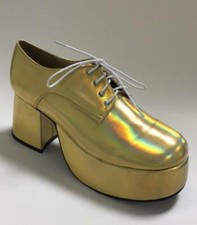 Mens Platform Fancy Dress Party 1960s 1970s Retro Shoes 