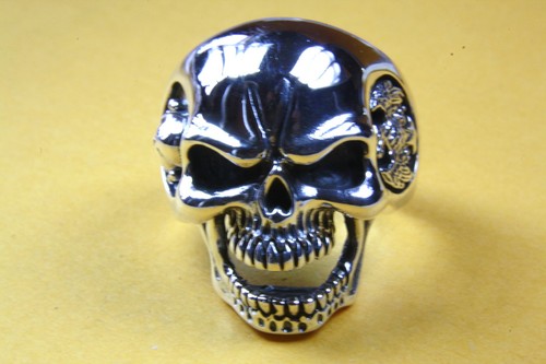 Skull ring biker - skull,