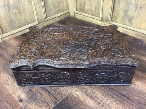 Antique anglo indian carved - anglo,