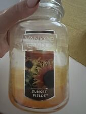 RARE Yankee Candle Sunset Fields 623g EMPTY candle Jar