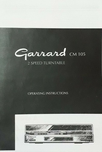 Garrard cm105 record - garrard, player