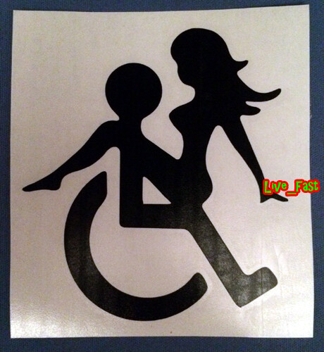 Handicap decal sticker - decal, vinyl