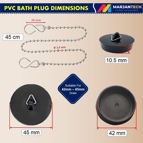 Universal black rubber bath - rubber,
