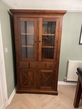 Beautiful Tall Wood Cabinet Part Of A Dining Set With One Drawer And Two Doors