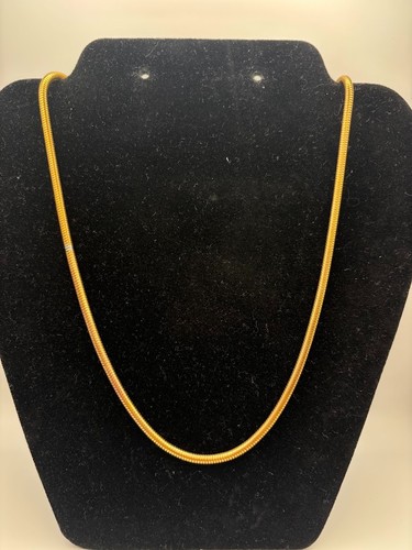 Gold tone snake chain - snake, necklace