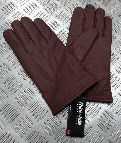 Brown leather dart gloves - leather, 3