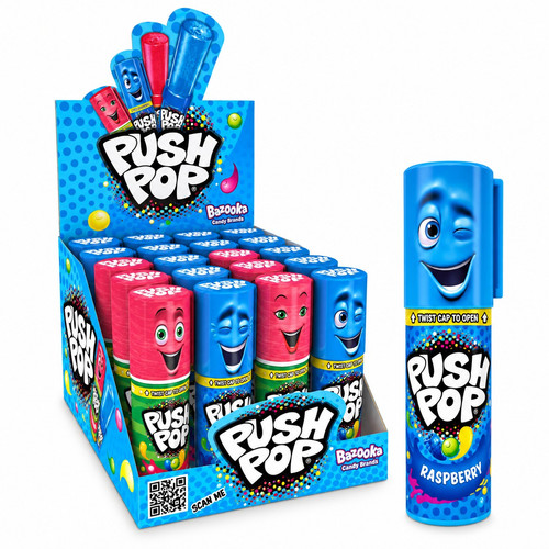 Bazooka push pop lollipops - bazooka,