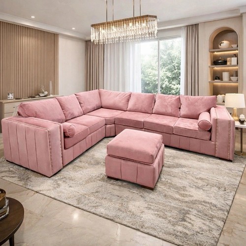 2c3 plush velvet corner sofa - 2c3,