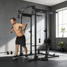 Cable Crossover Machine, Multi Gym Cable Pulley System with Pull Up Bar