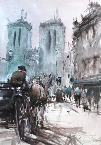 Original painting watercolor - original,