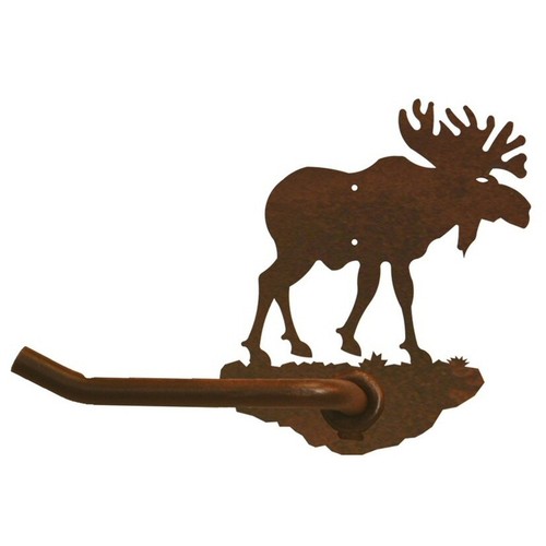 Rust metal moose - moose, toilet