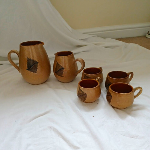 Stoneware jug mugs set - mugs,