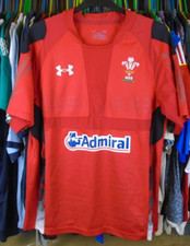 WALES CYMRU 2014 HOME UNDER ARMOUR REGULAR FIT RUGBY SHIRT JERSEY TOP XL