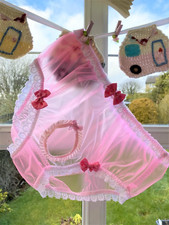 Sissy pink & clear pvc panties