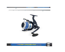 Sea Fishing Rod Reel  Shakespeare Firebird 12ft Beachcaster + SK14 Reel + Line