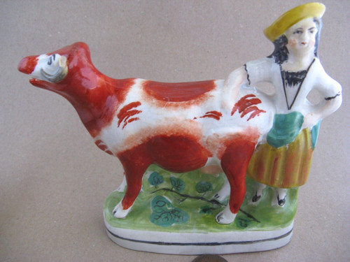 Staffordshire cow milkmaid - staffordshire,