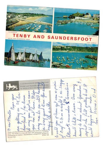 Vintage postcard tenby and - postcard,