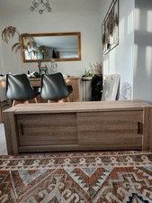 Next Corsica large oak effect tv unit. L145 x H45 x D40cm
