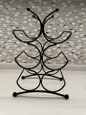 Black gloss Wine Rack Holder Holds 6 Bottles (36Hx25Wx15.5Dcm)