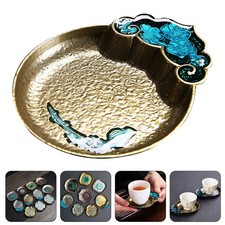 Zinc Alloy Coaster Metal Cup Mat Tea Cup Coaster Tea Table Decoration Saucer