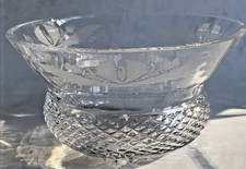 Edinburgh Crystal Engraved Thistle Finger Bowl perfect condition 