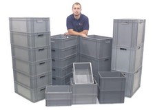 NEW Extra Strong Industrial Plastic Euro Storage Boxes Box Great Choice Of Sizes