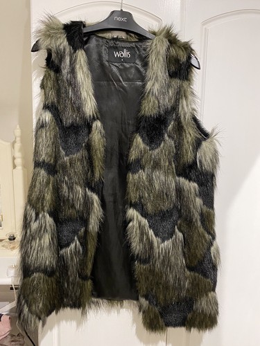 Ladies faux fur waistcoat - faux,